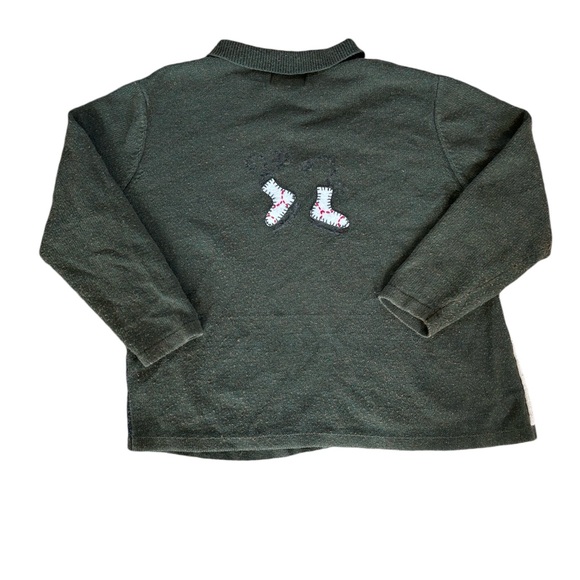 Vintage Novelty Christmas Sweater Holiday Lodge by North Quest Women's size XL - Picture 2 of 5